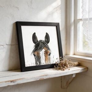 Peekaboo Pony Framed Art